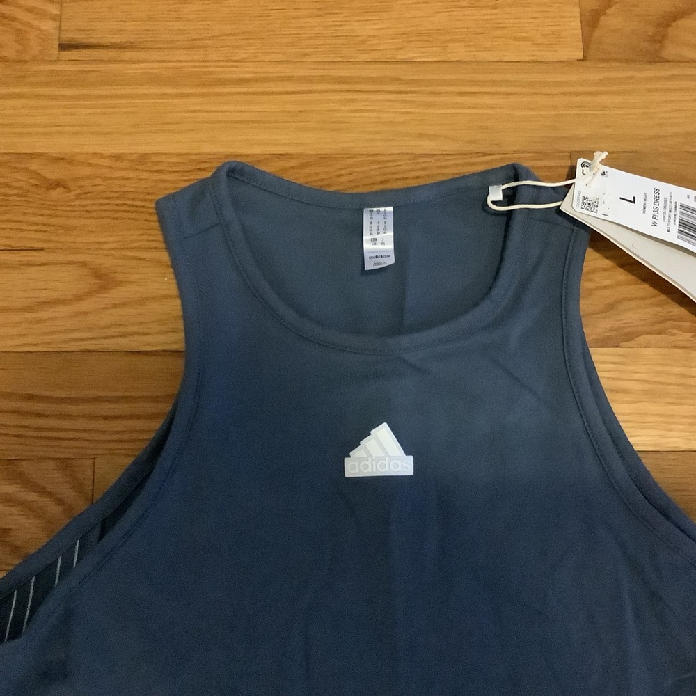 Adidas Blue Future Icon 3-Stripes Dress - Picture 5 of 9